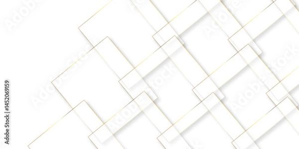 Fototapeta Colorful White floor tiles abstract layers smooth 3d shadow vector design wallpaper. abstract white geometric background	