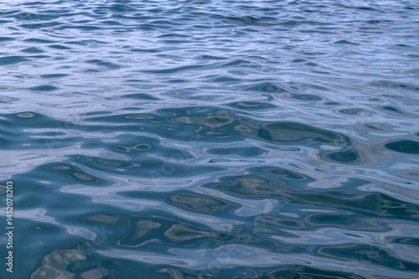 Fototapeta Water blue sea. Ocean wave surface. Abstract nature texture. Lake waves.