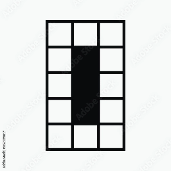 Fototapeta number 0 pixel art icon vector illustration.