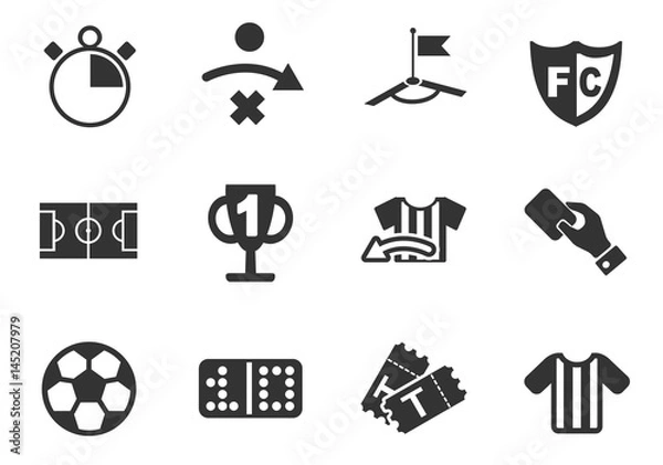 Fototapeta football icon set
