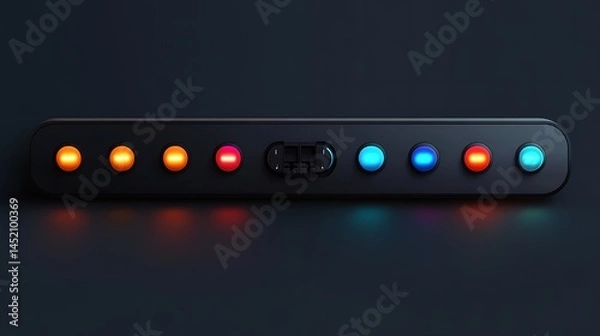 Fototapeta Colorful Control Panel Buttons.