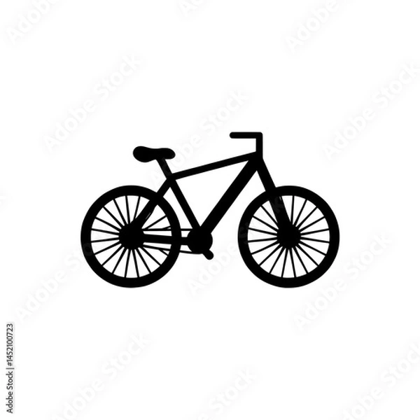 Fototapeta Bicycle silhouette vector image for cycling fitness and transportation needs
