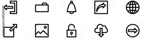 Fototapeta Interface icon set.eps