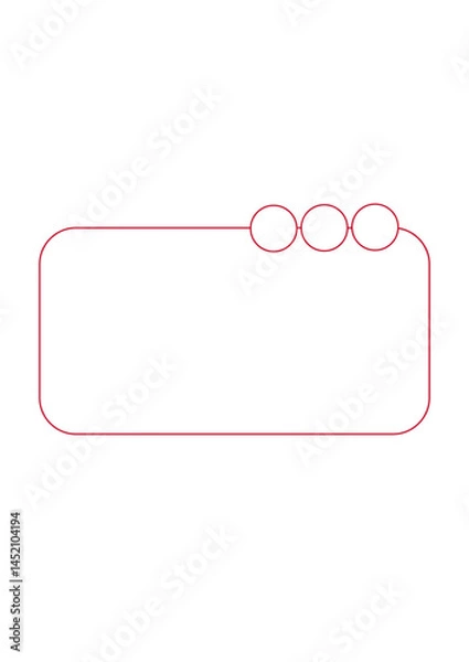 Fototapeta Rectangular frame for inscriptions and text, separator die, die