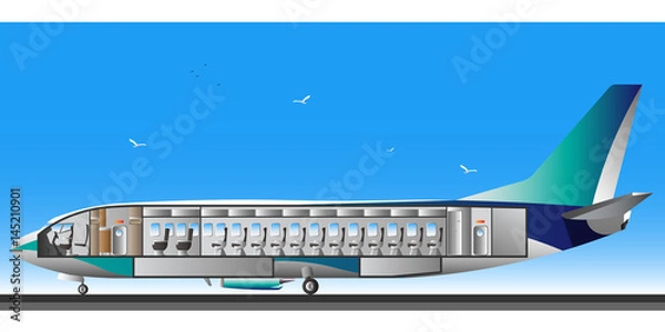 Obraz Design airplane interior