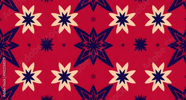 Fototapeta seamless pattern with embroidery pattern