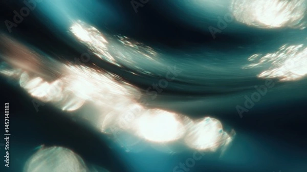 Obraz Swirling reflections capture the essence of movement and light in a dreamy underwater world