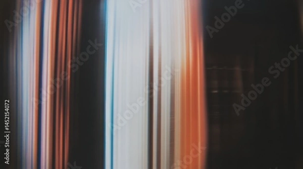 Obraz Exploring the beauty of blurred lines with vintage film grain and light leaks in a dreamlike abstract environment