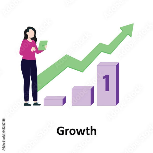Fototapeta Growth Vector illustration which can easily modify or edit