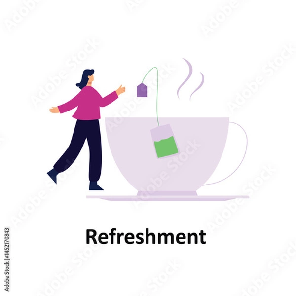Fototapeta Refreshment Vector illustration which can easily modify or edit