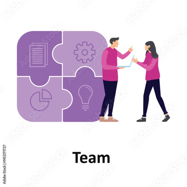 Fototapeta Team Vector illustration which can easily modify or edit