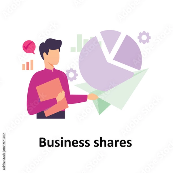 Fototapeta Business shares Vector illustration which can easily modify or edit