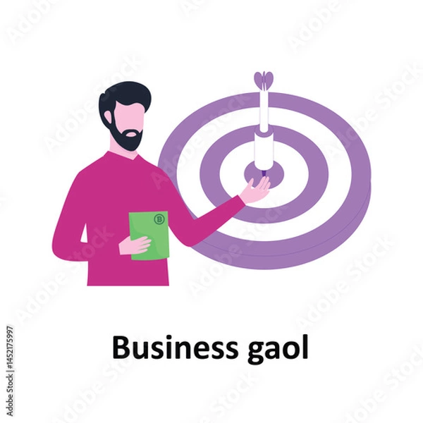 Fototapeta Business goal Vector illustration which can easily modify or edit