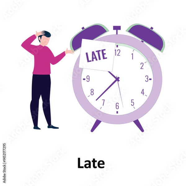 Fototapeta Late Vector illustration which can easily modify or edit