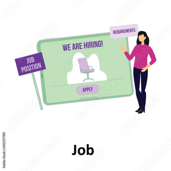 Fototapeta Job Vector illustration which can easily modify or edit