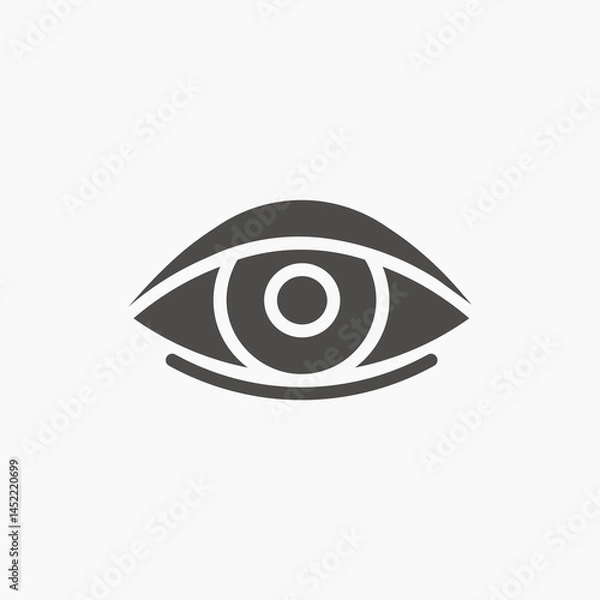 Fototapeta eye icon vector isolated. visible, view, see, look symbol