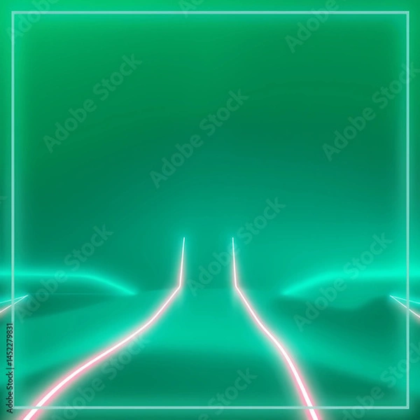 Obraz  Hexagonal Neon Green