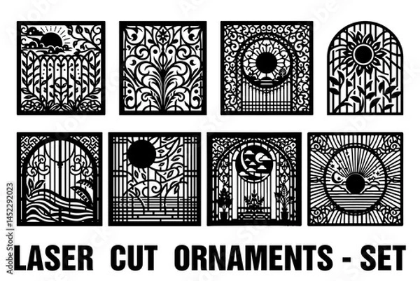 Fototapeta Elegant Laser Cut Ornament Bundle