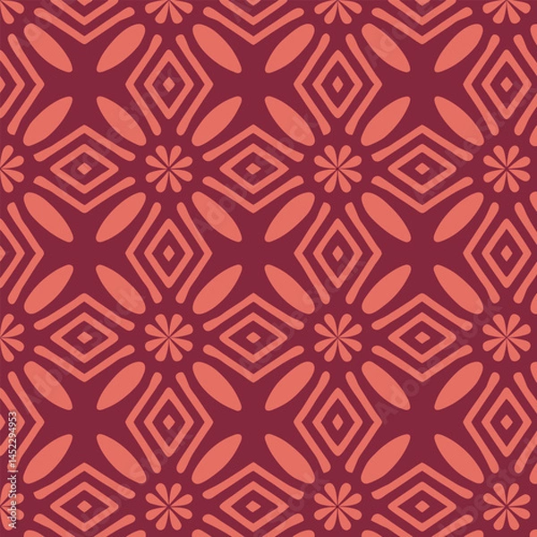 Fototapeta This is a seamless vector design featuring a vintage ornamental damask pattern design