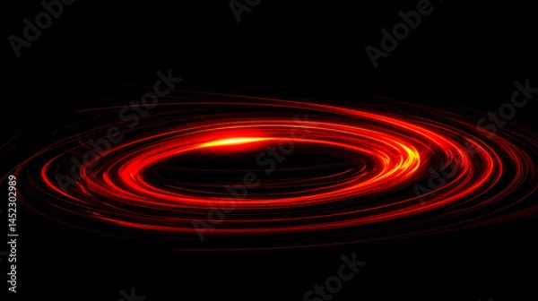 Fototapeta Dynamic abstract composition with red motion blur lines and glowing core effects