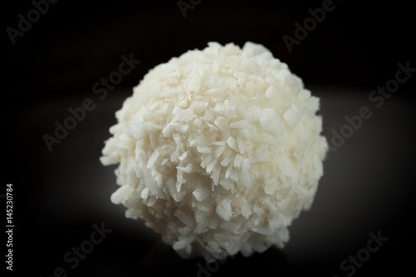 Obraz One sweet round coconut candy isolated close-up