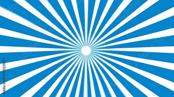 Fototapeta Electric blue background featuring dramatic streaks radiating dynamically from the center made with Generative AI technology