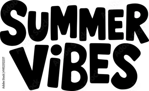 Fototapeta Summer Vibes Bold Typography Graphic