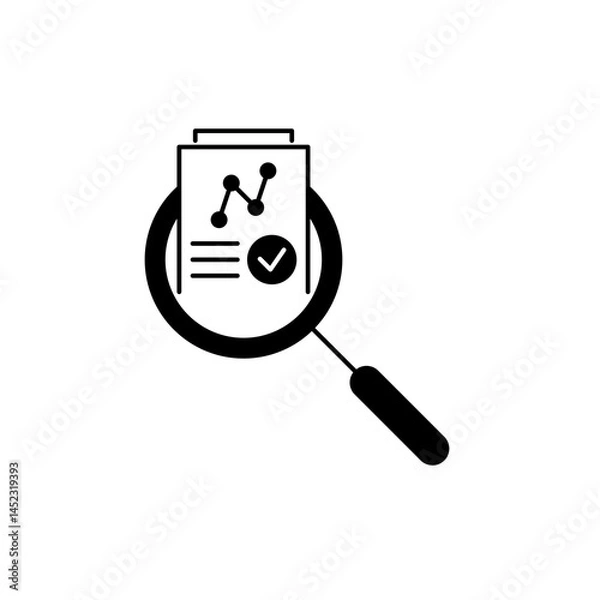 Fototapeta Audit and Data Analysis Icon. Audit and Data Analysis symbol for web design and mobile app. Audit and Data Analysis line logo. Vector illustration.