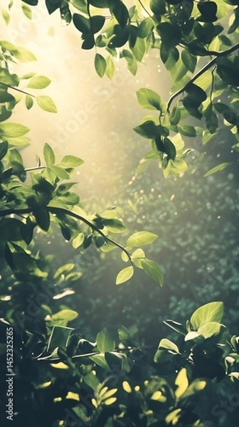 Fototapeta Natural Background | Scenic Outdoor Texture with Trees, Sky, Grass, and Earth Elements for Digital & Print Use