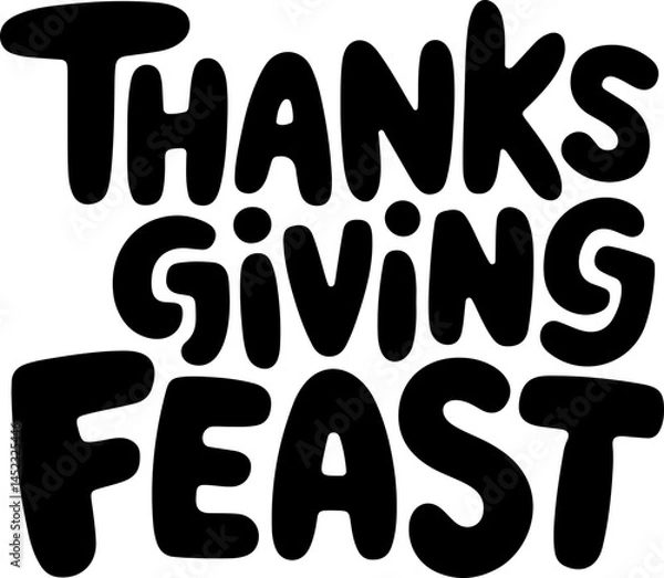 Obraz Thanksgiving Feast Hand Lettered Design