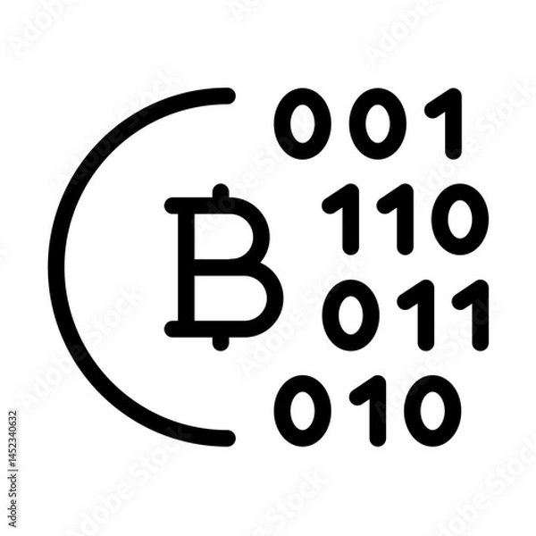 Obraz Binary Bitcoin