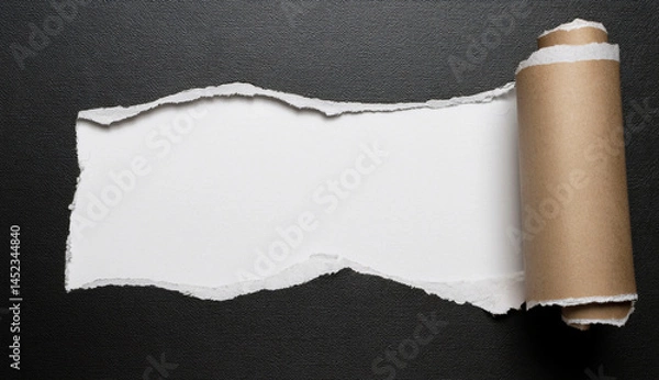 Obraz A Torn Paper Hole Revealing Empty Space