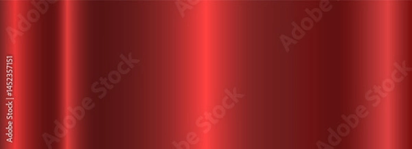 Obraz Red metallic gradient with highlights. A pattern with a shiny metallic gradient. The texture of the smooth foil. Vector EPS 10.