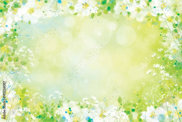 Fototapeta Vector spring floral background.