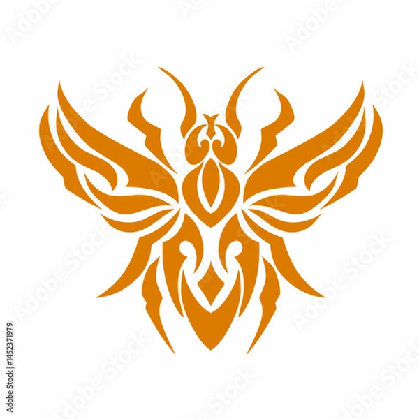 Obraz illustration abstract design tribal art tattoo bee. suitable for design elements