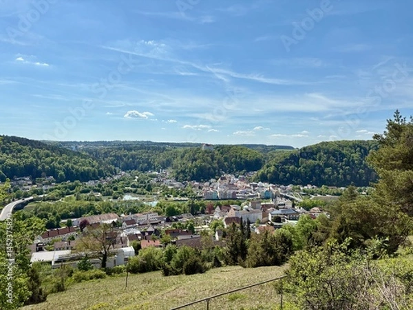 Obraz Sommerlicher Blick auf die Stadt Riedenburg in Niederbayern