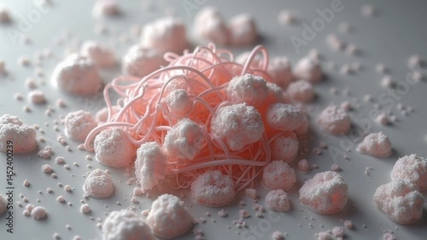 Obraz Microscopic Powder Structure Diagram Scene