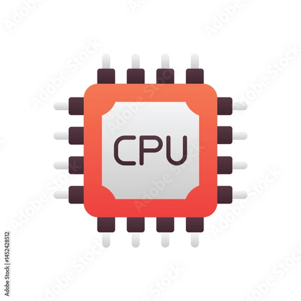 Fototapeta Cpu Vector icon