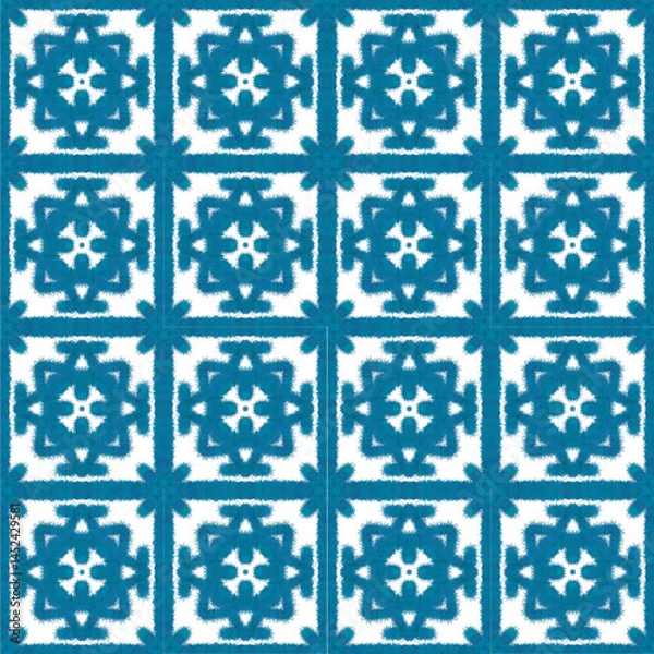 Obraz The box blue pattern 