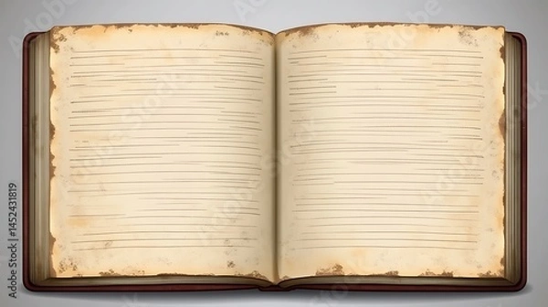 Obraz Open antique book illustration