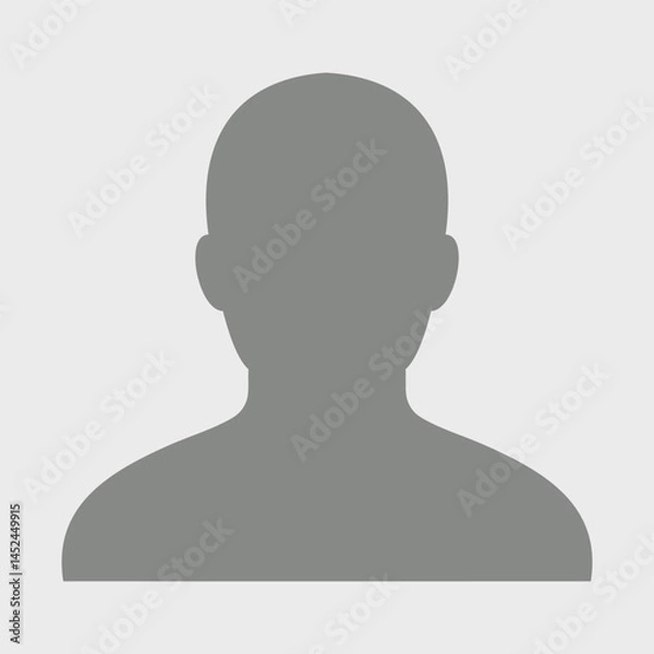 Fototapeta Default avatar profile icon. Gray placeholder. Vector illustration