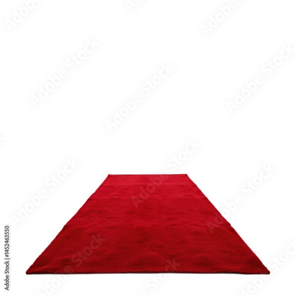 Obraz A vibrant red carpet stretches out against a transparent background.
