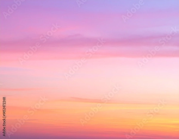 Obraz 柔らかい色合いの夕焼け背景