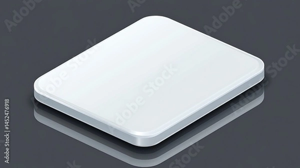 Obraz White isometric rectangle object