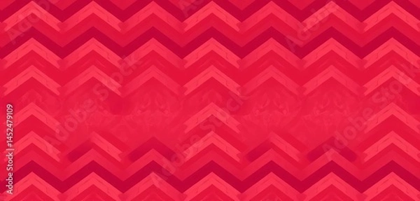 Fototapeta Seamless coral and wine red zigzag pattern background , geometric, backdrop