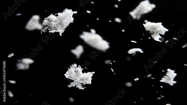 Obraz Floating White Particles on a Dark Background Creating Ethereal Effect