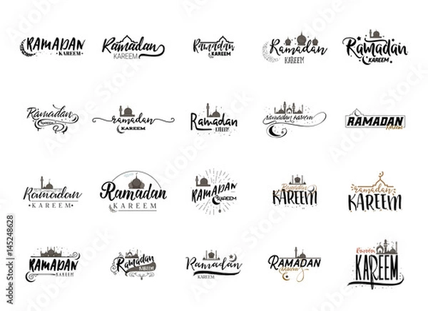 Fototapeta Ramadan Kareem - Handmade Matplate. Izolowane logo Object Vector to odznaka dla Twojego projektu