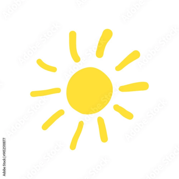 Fototapeta hand drawing sun