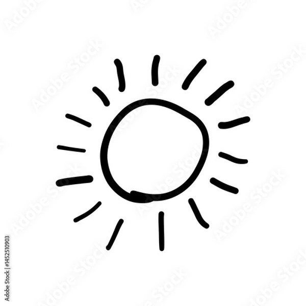 Fototapeta Hand drawing sun