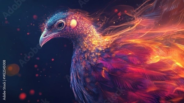 Obraz Fiery Phoenix Bird